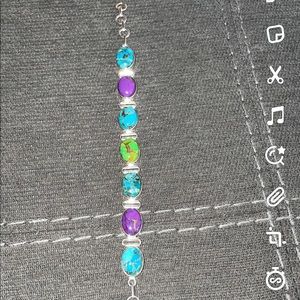 Blue/Purple/Green/Turquoise Bracelet